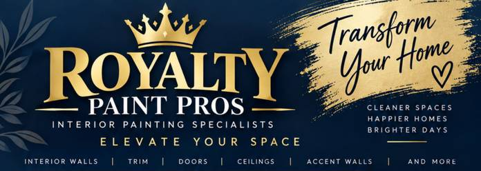 Royalty Paint Pros interior painting specialists: walls, trim, doors, ceilings and accent walls